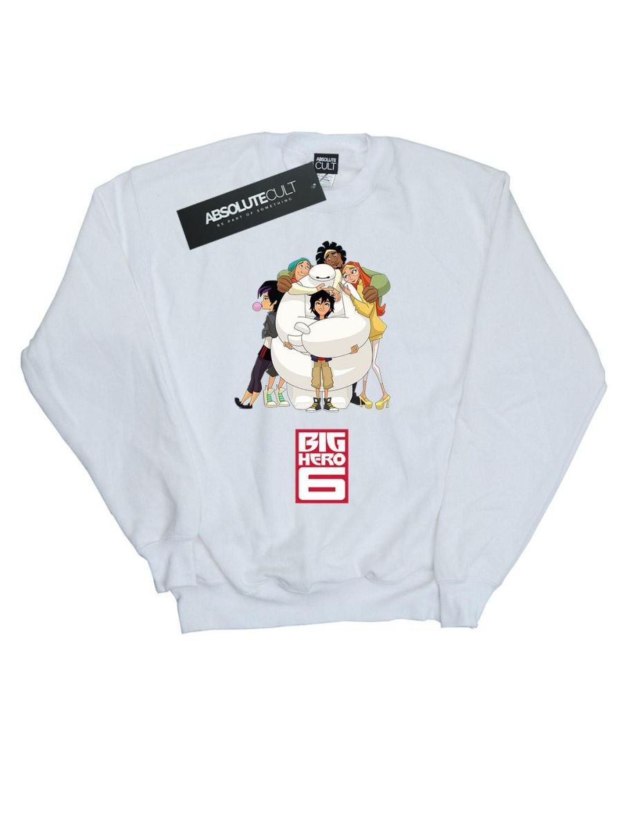 Disney Boys Big Hero 6 Baymax Hug Sweatshirt - White