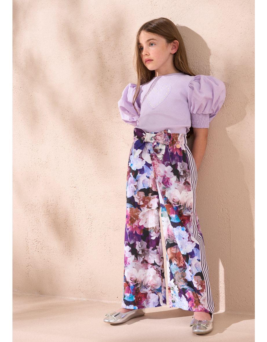 Agatha Purple Rib Heart Top