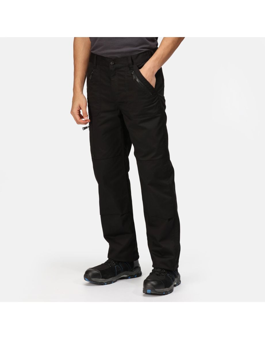 Regatta Mens Pro Action Waterproof Trousers - Long (34in) - Traffic Black - 3