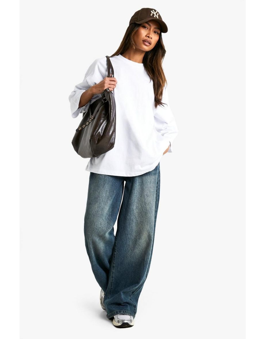 HEAVY WEIGHT KIMONO 3/4 SLEEVE OVERSIZED TSHIRT