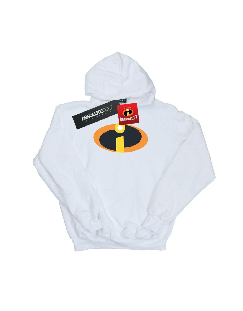 Disney Mens The Incredibles Costume Logo Hoodie - White