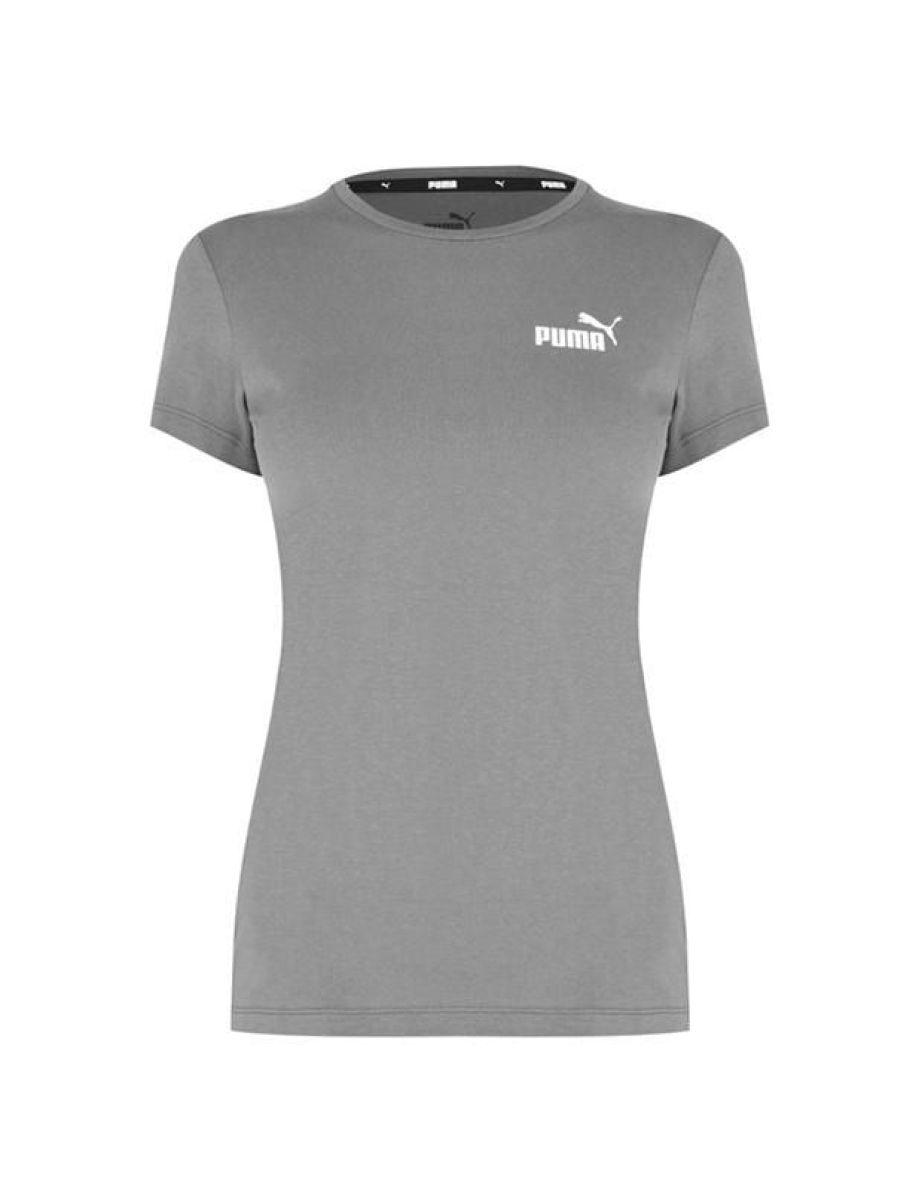 Women's Puma Small Logo Ladies T-Shirt in Grey