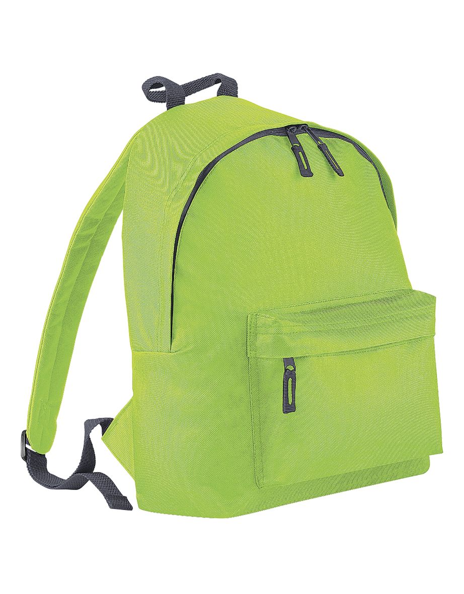 Bagbase Fashion Backpack / Rucksack (18 Litres) - Lime/graphite