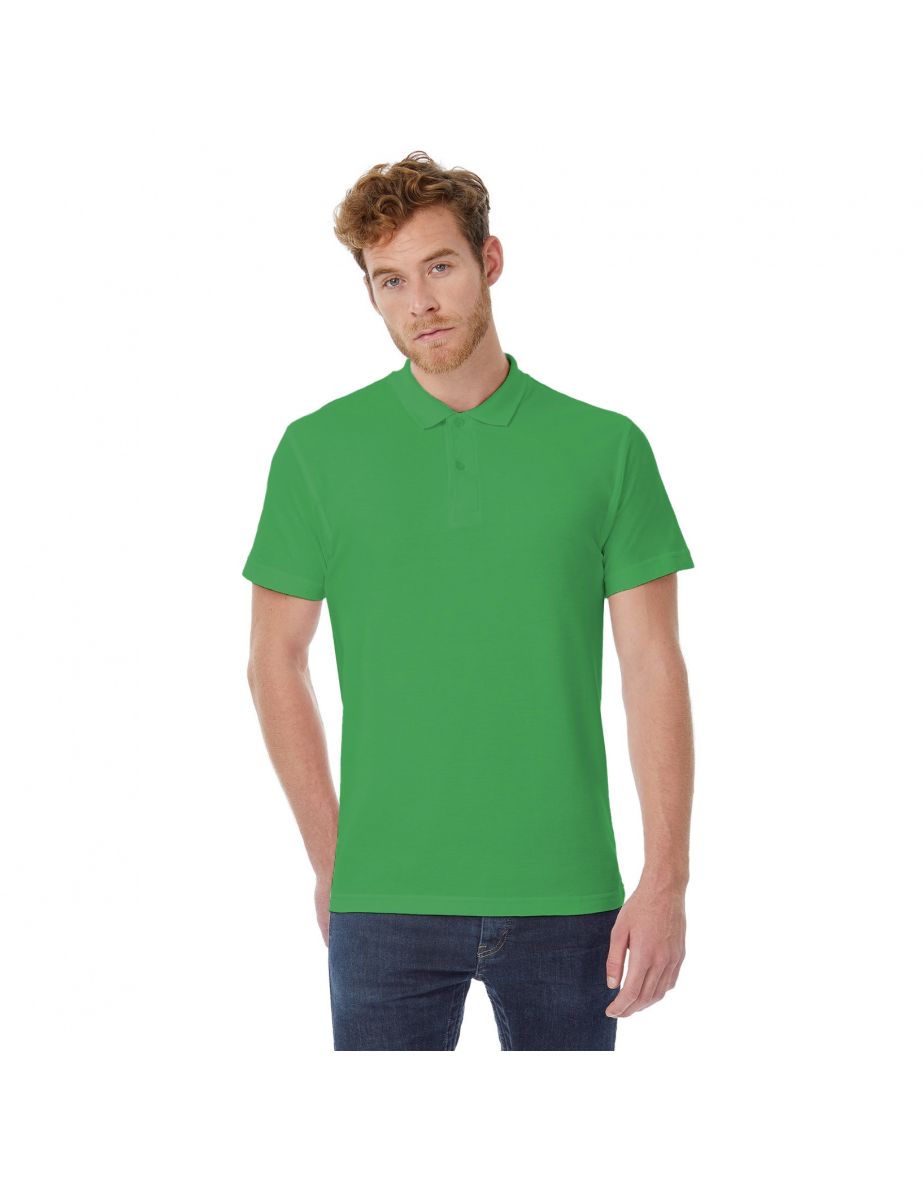 B&C ID.001 Mens Short Sleeve Polo Shirt - Kelly Green - 2