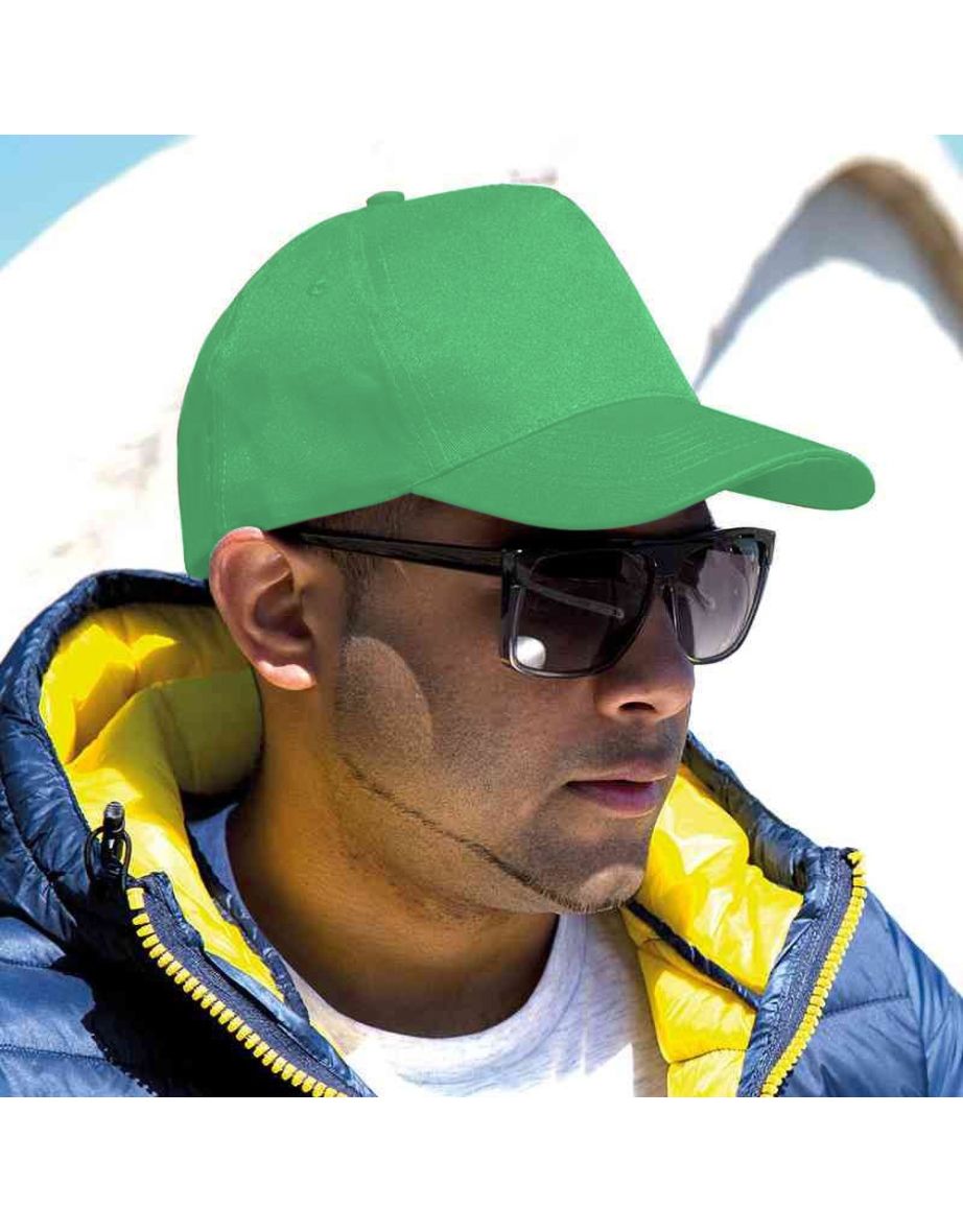 Result Unisex Core Boston 5 Panel Printers Baseball Cap - Apple Green - 1