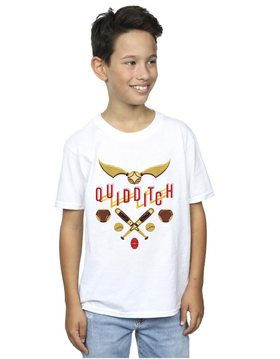 Harry Potter Boys Quidditch Golden Snitch T-Shirt - White