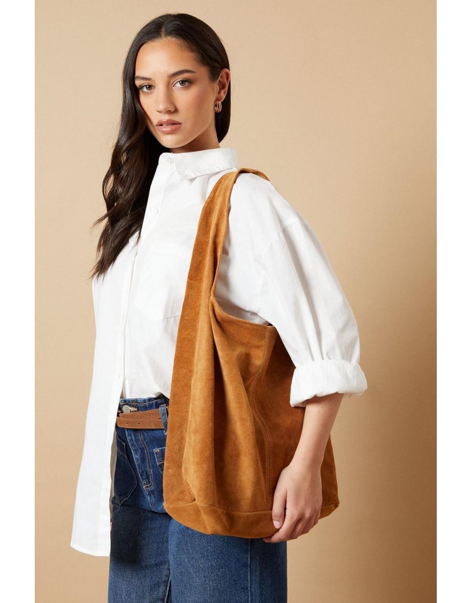 Mirabeth Suede Slouch Bag