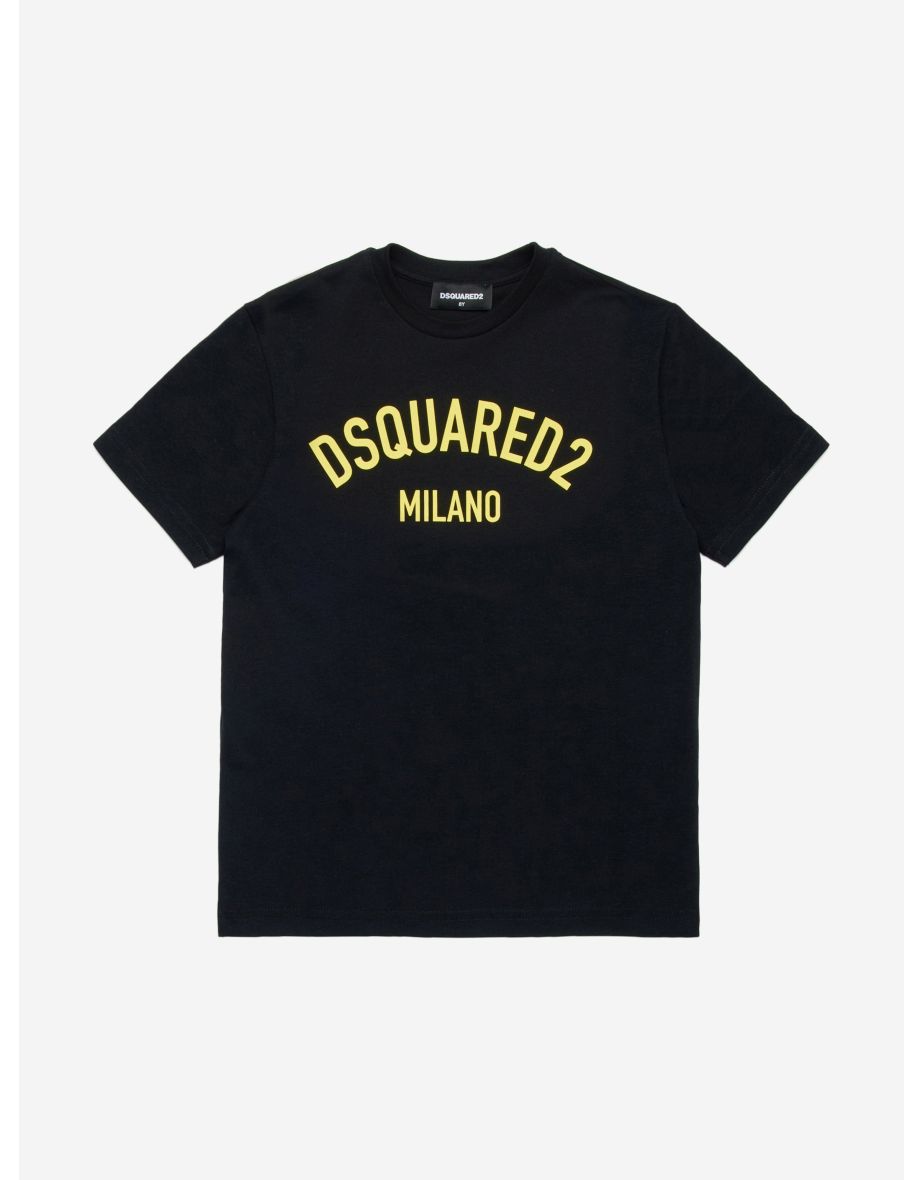 Dsquared2 Kids Milano Logo T-Shirt in Black