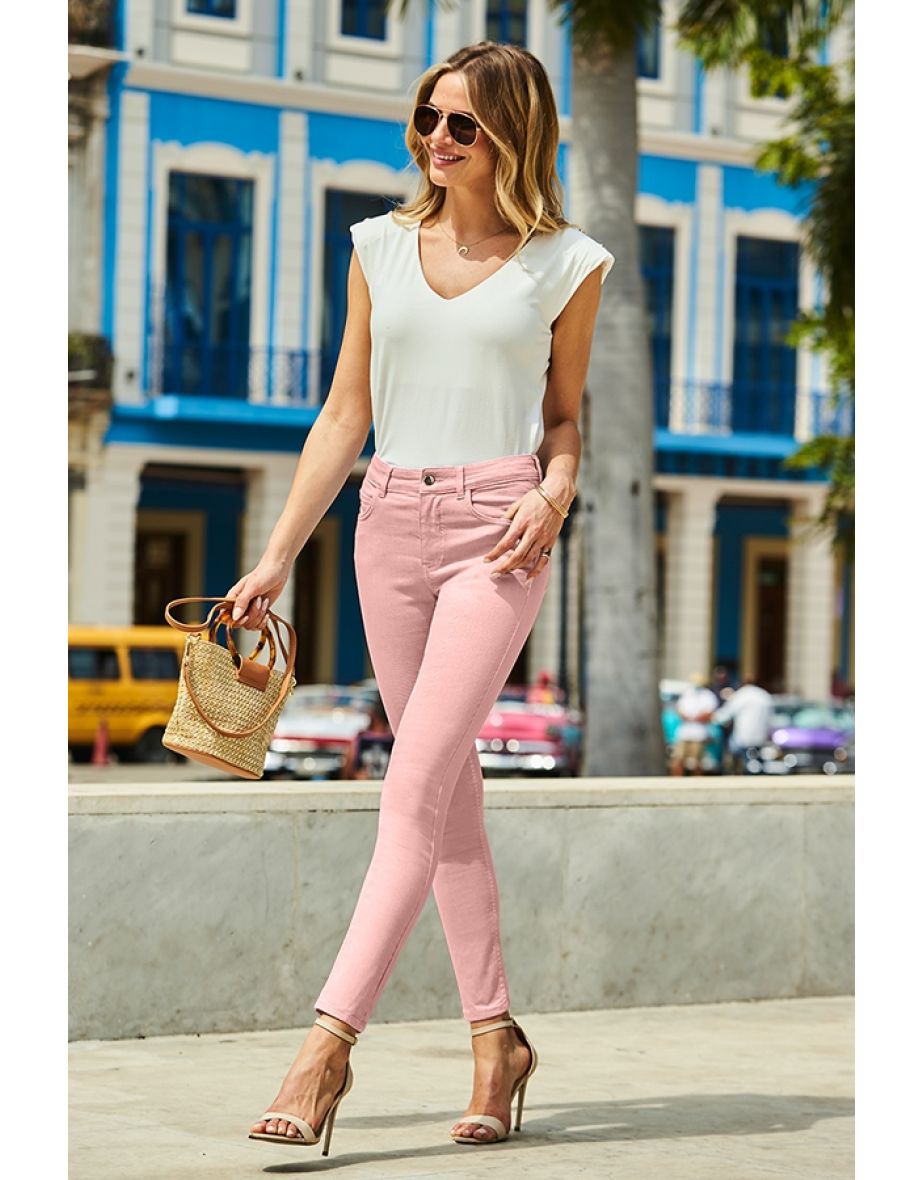 Dusky Pink Perfect Skinny Jeans