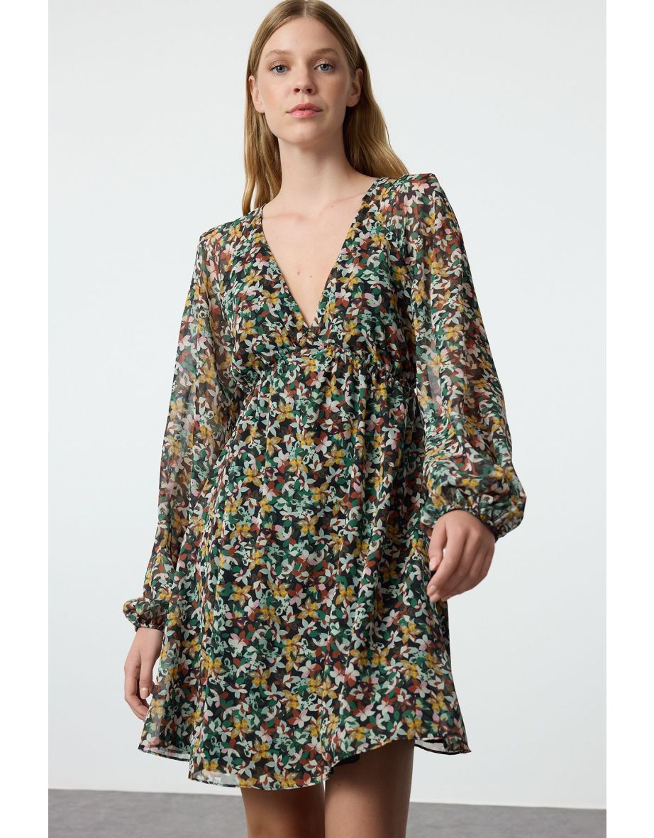 Multicolored Ethnic Mini Woven Dress - 4