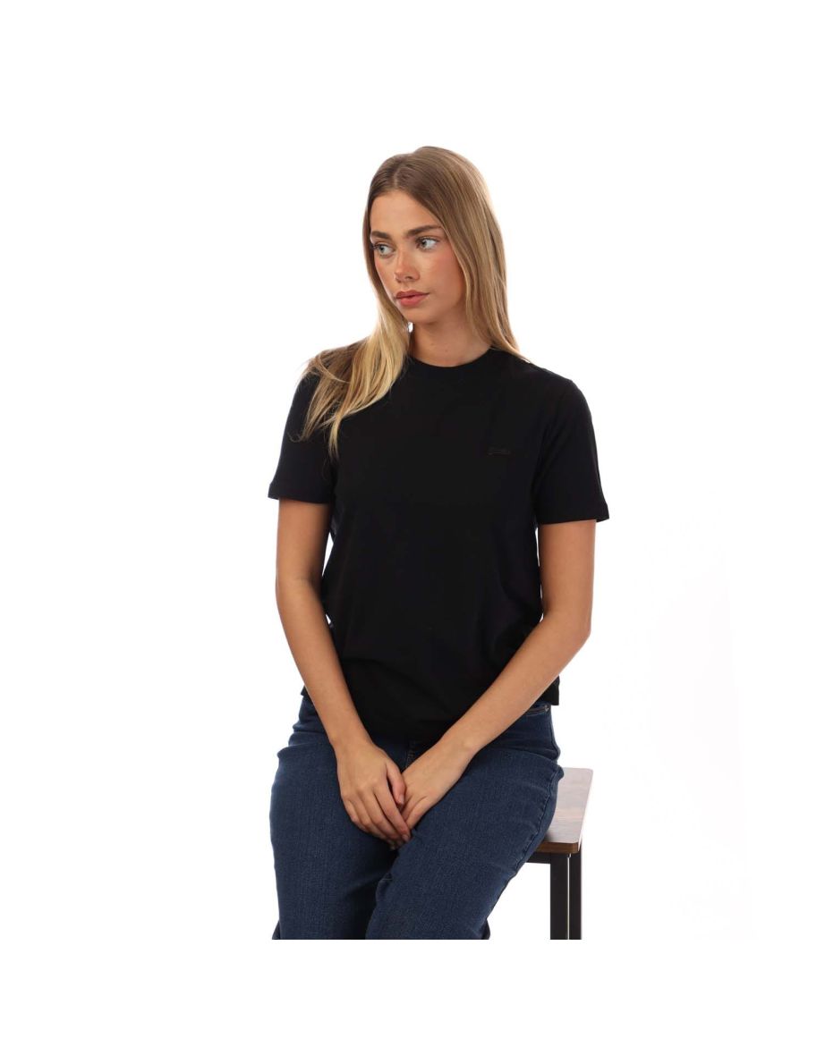 Women's Superdry Vintage Logo Embroidered T-Shirt in Black - 3