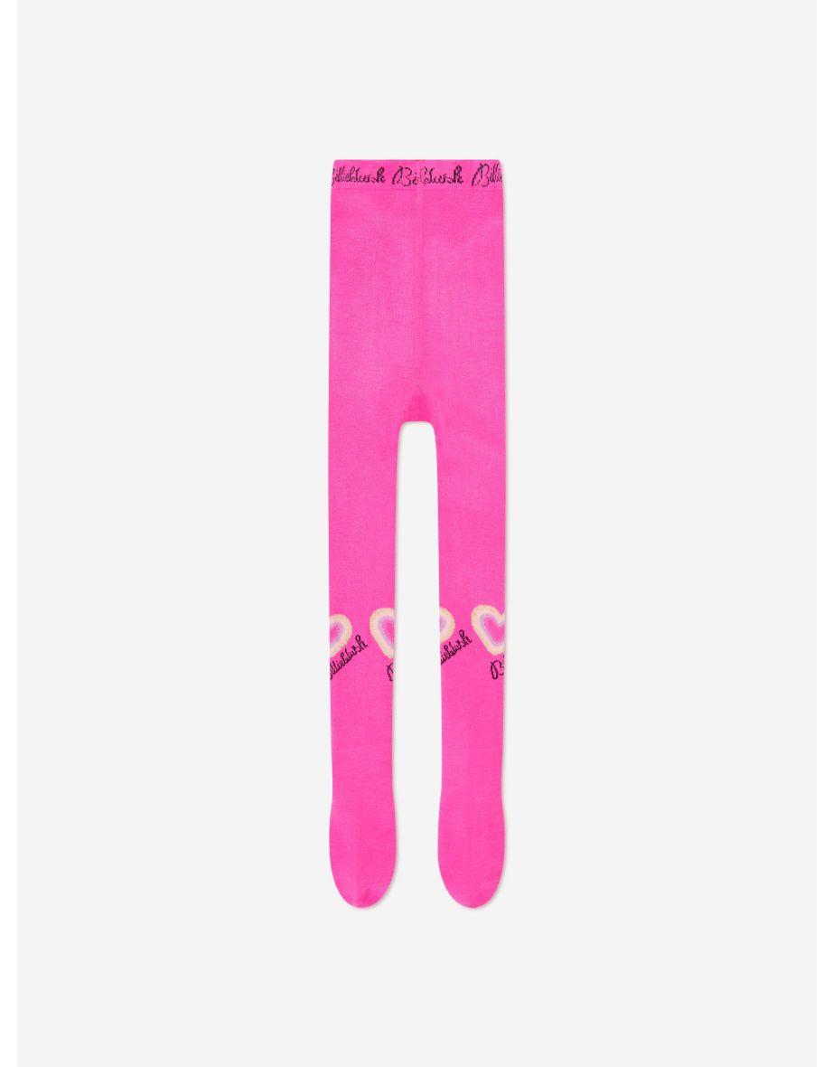 Billieblush Girls Heart Logo Tights in Pink