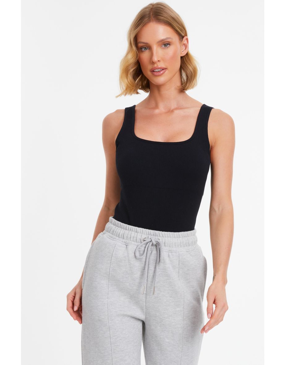 Black Seamless Bodysuit