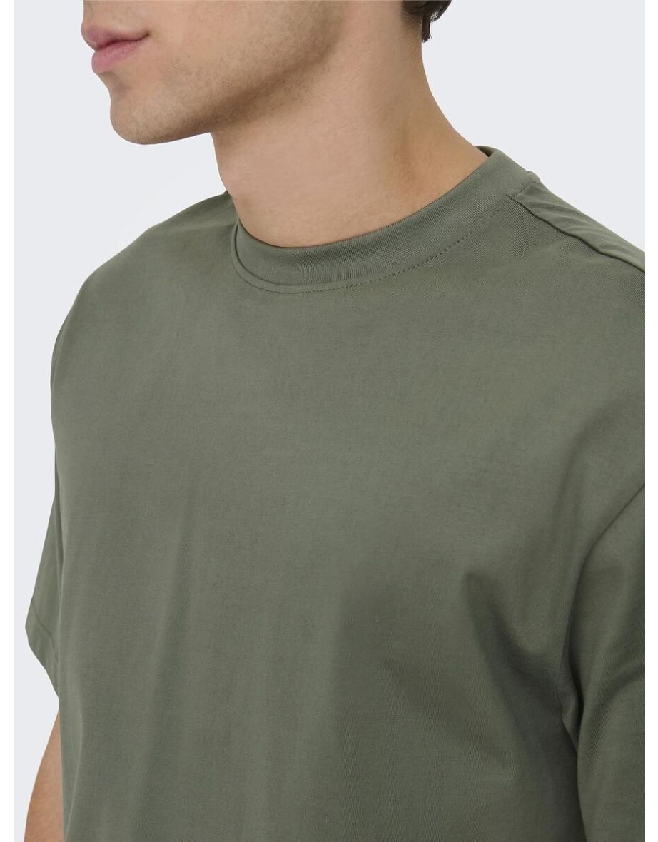 Organic Cotton T-Shirt in Loose Fit with Crew Neck - 2