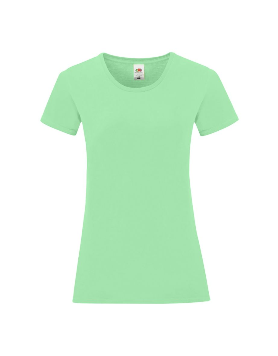 Fruit Of The Loom Womens/Ladies Iconic T-Shirt - Neo Mint