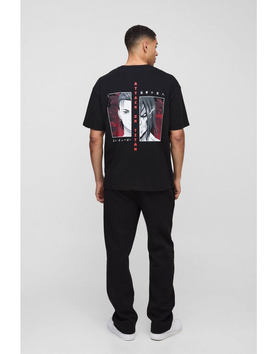 Oversized Attack On Titan Anime License Printed T-Shirt - 2