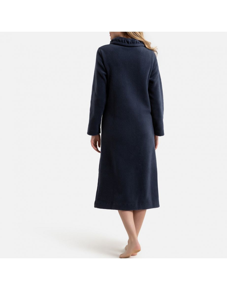 Anne Weyburn Blue Fleece Bathrobe - 2