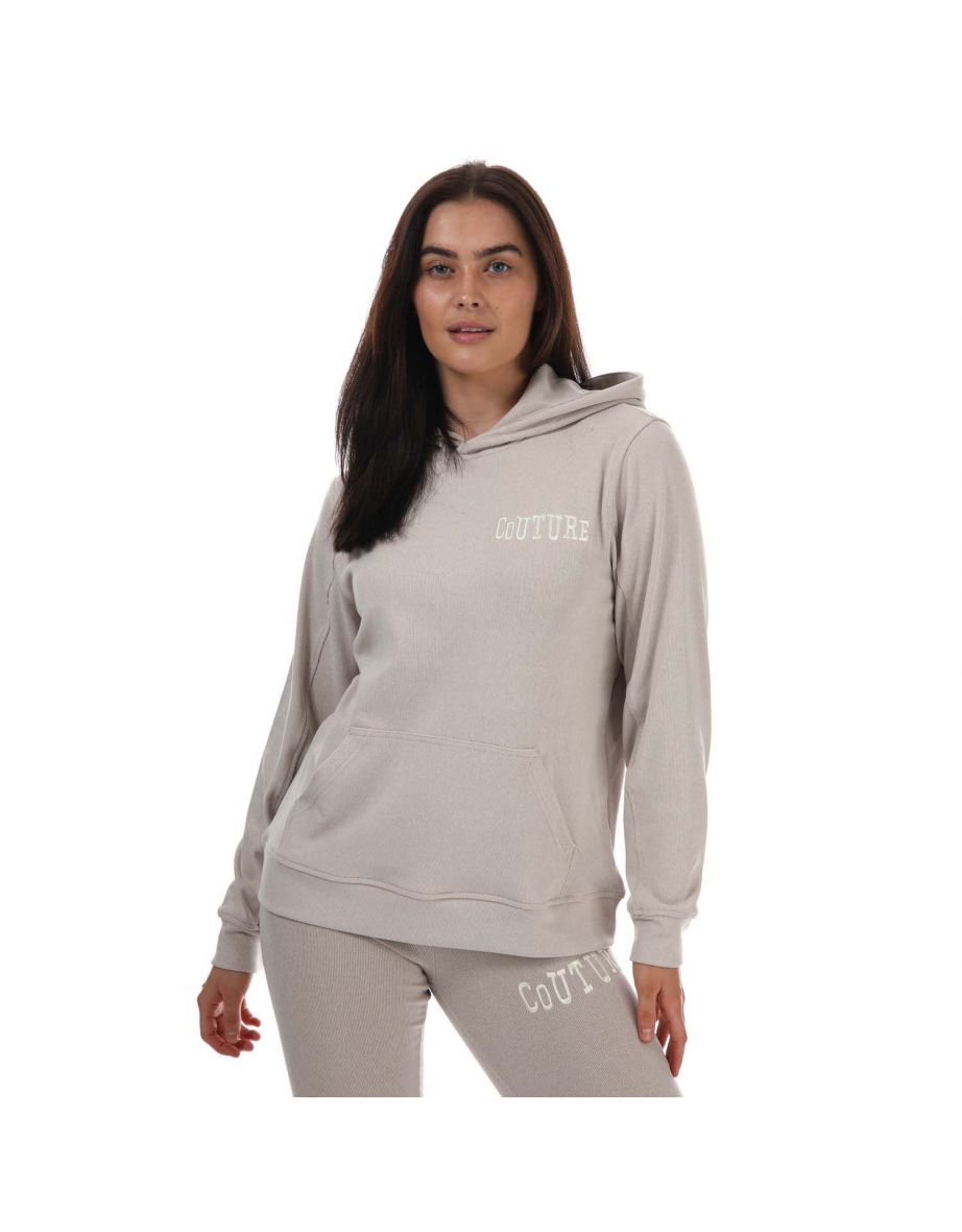 Women's Couture Club Ribbed Varsity Hoody in Cream