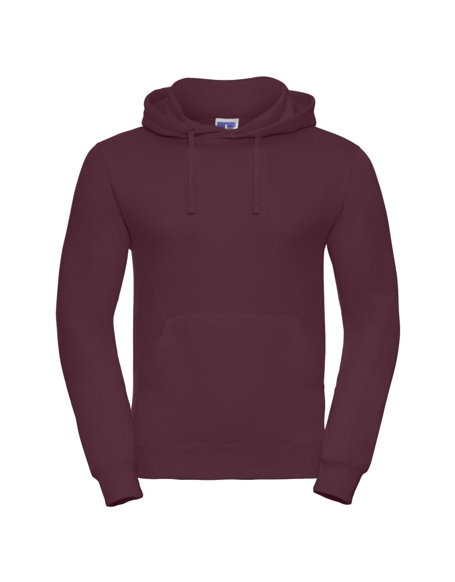 Russell Mens Plain Hoodie - Burgundy