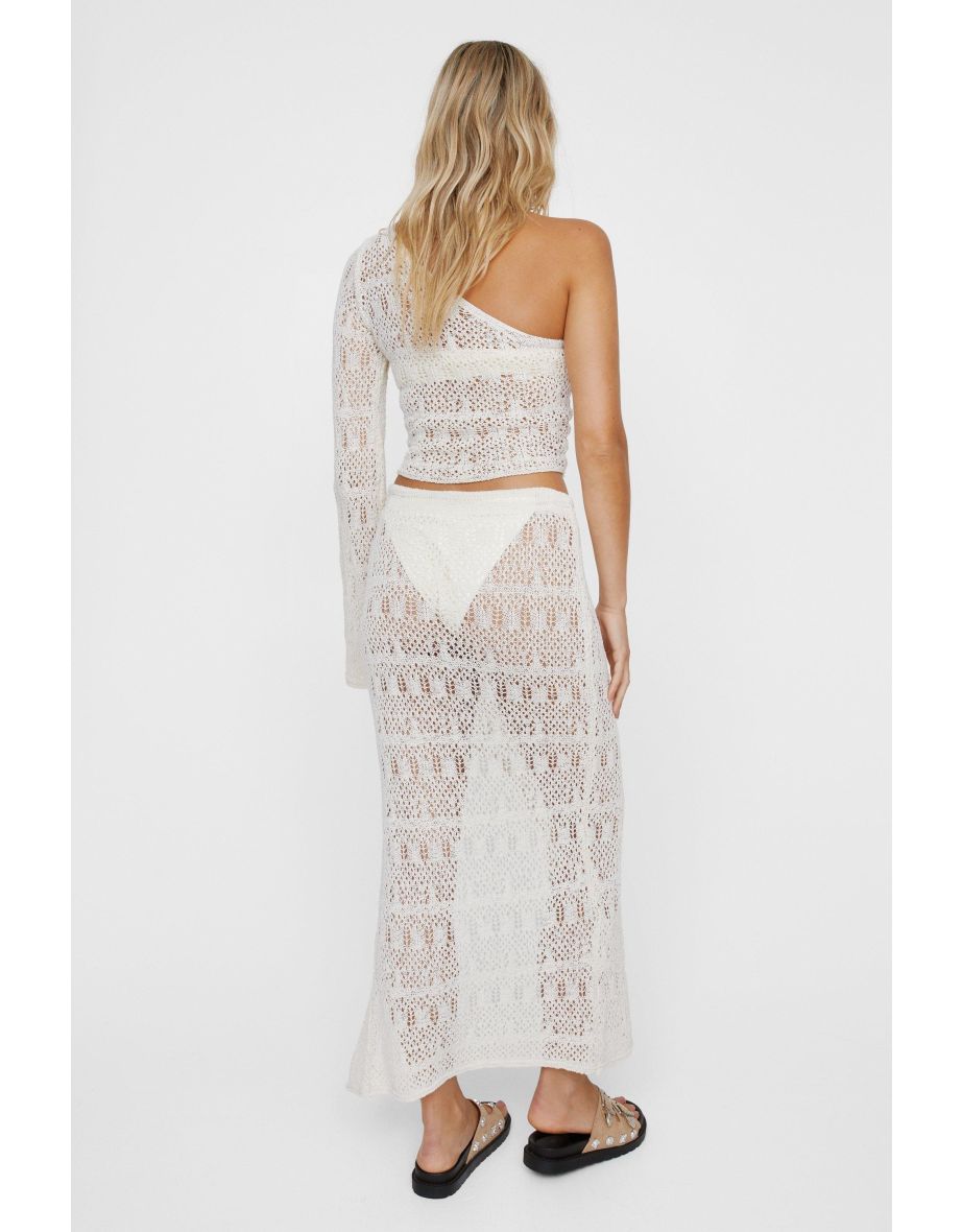 Knit One Shoulder Top And Maxi Skirt Co-ord Set - 3