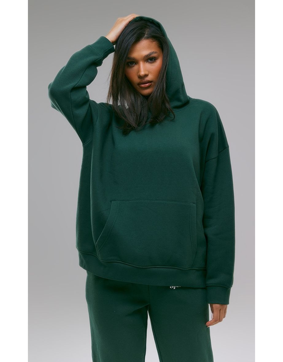 Let's Go On An Adventure Oversized Lux Hoodie in Pine Green