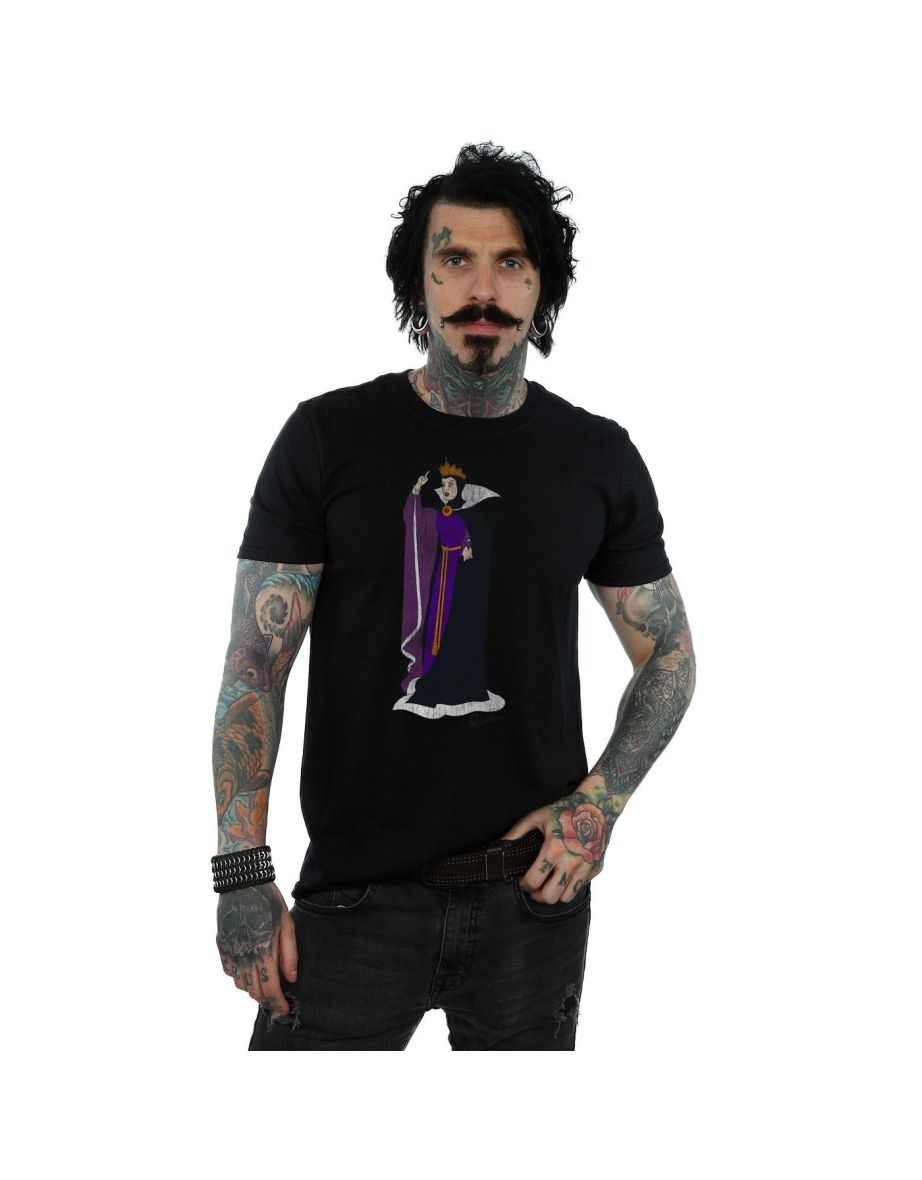 Disney Mens Snow White Classic Evil Queen Grimhilde T-Shirt - Black