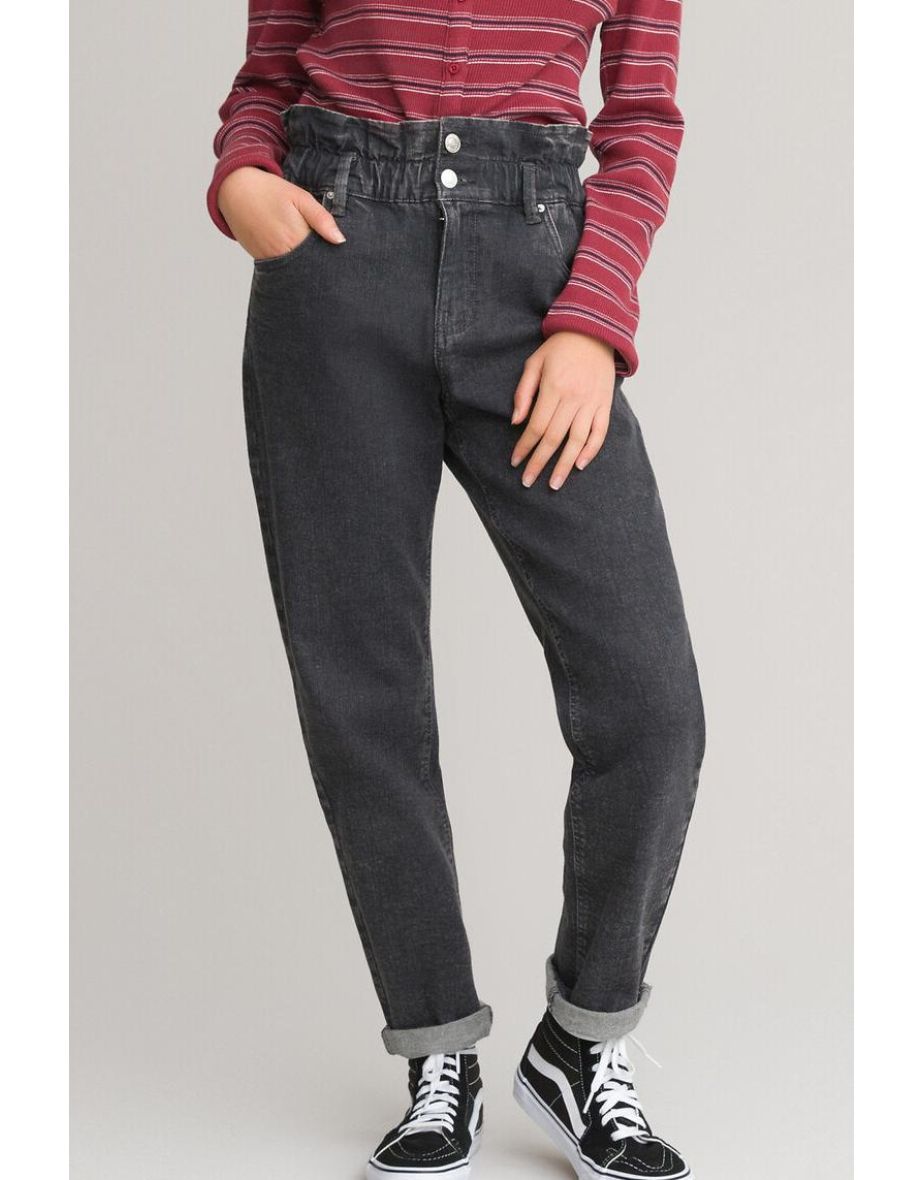 High Waist Paperbag Jeans