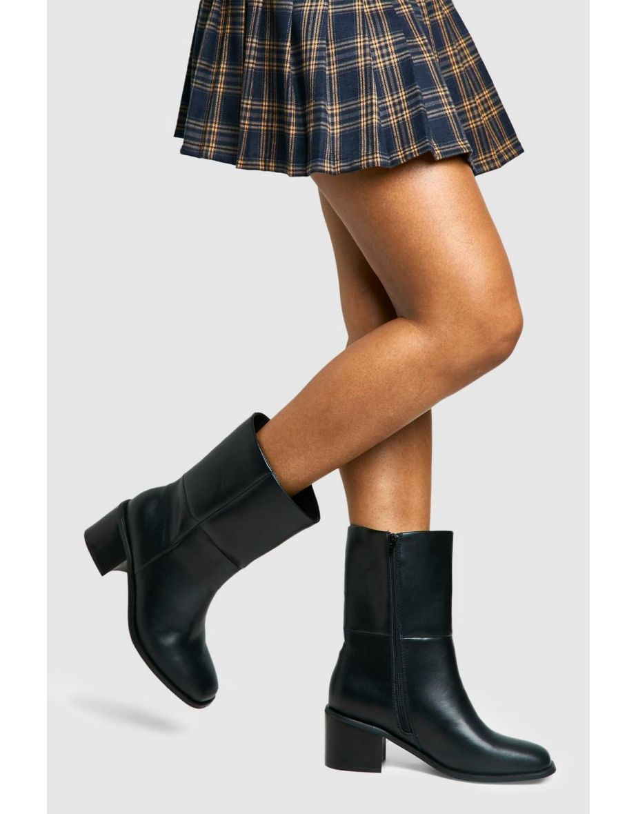 Wide Fit Chunky Panel Detail Chelsea Boots