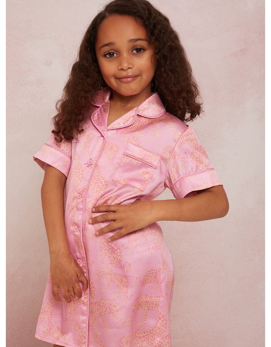 Girls Night Dress in Pink - 3