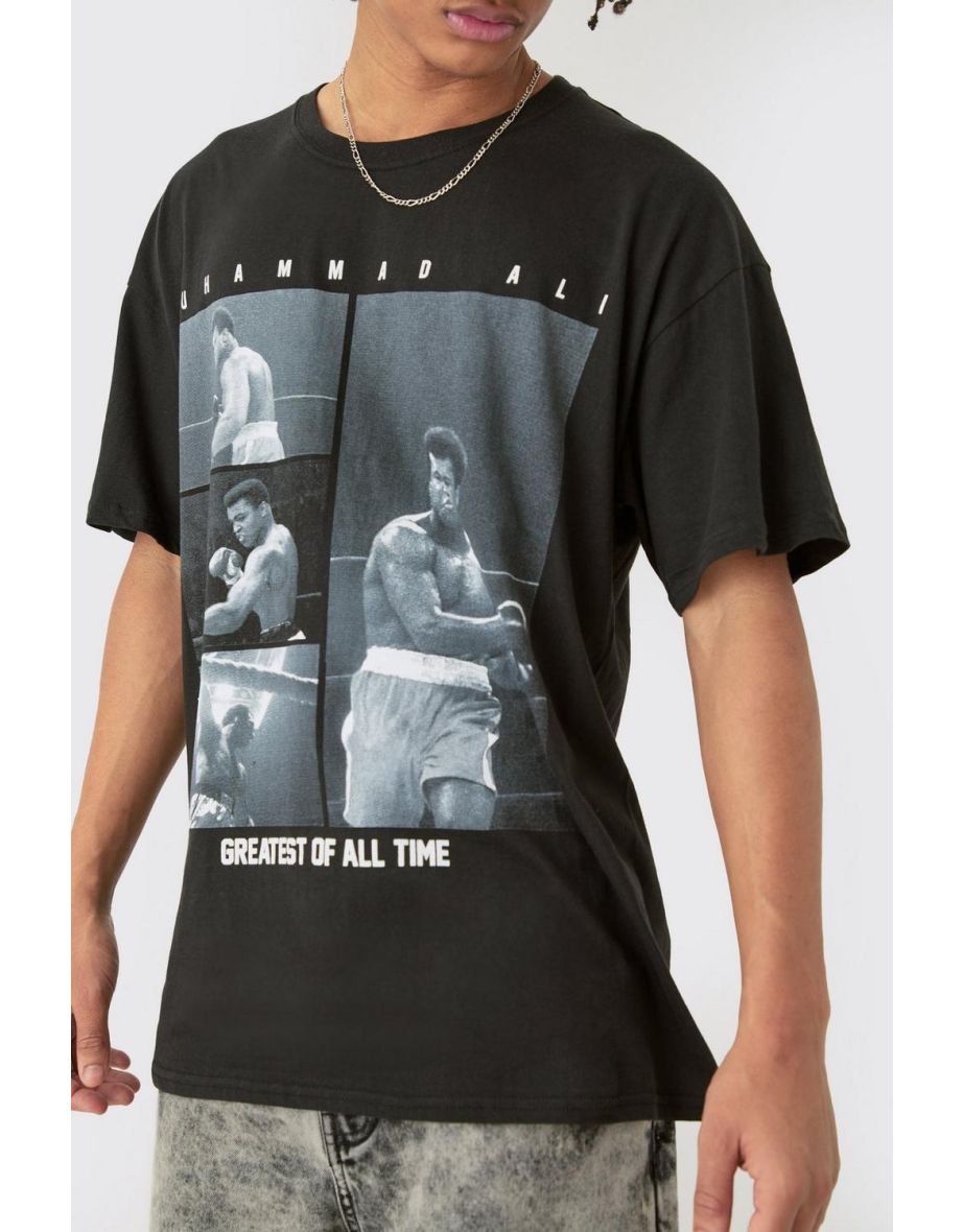 Shop Oversized Muhammad Ali License T-shirt - black Online in Oman ...