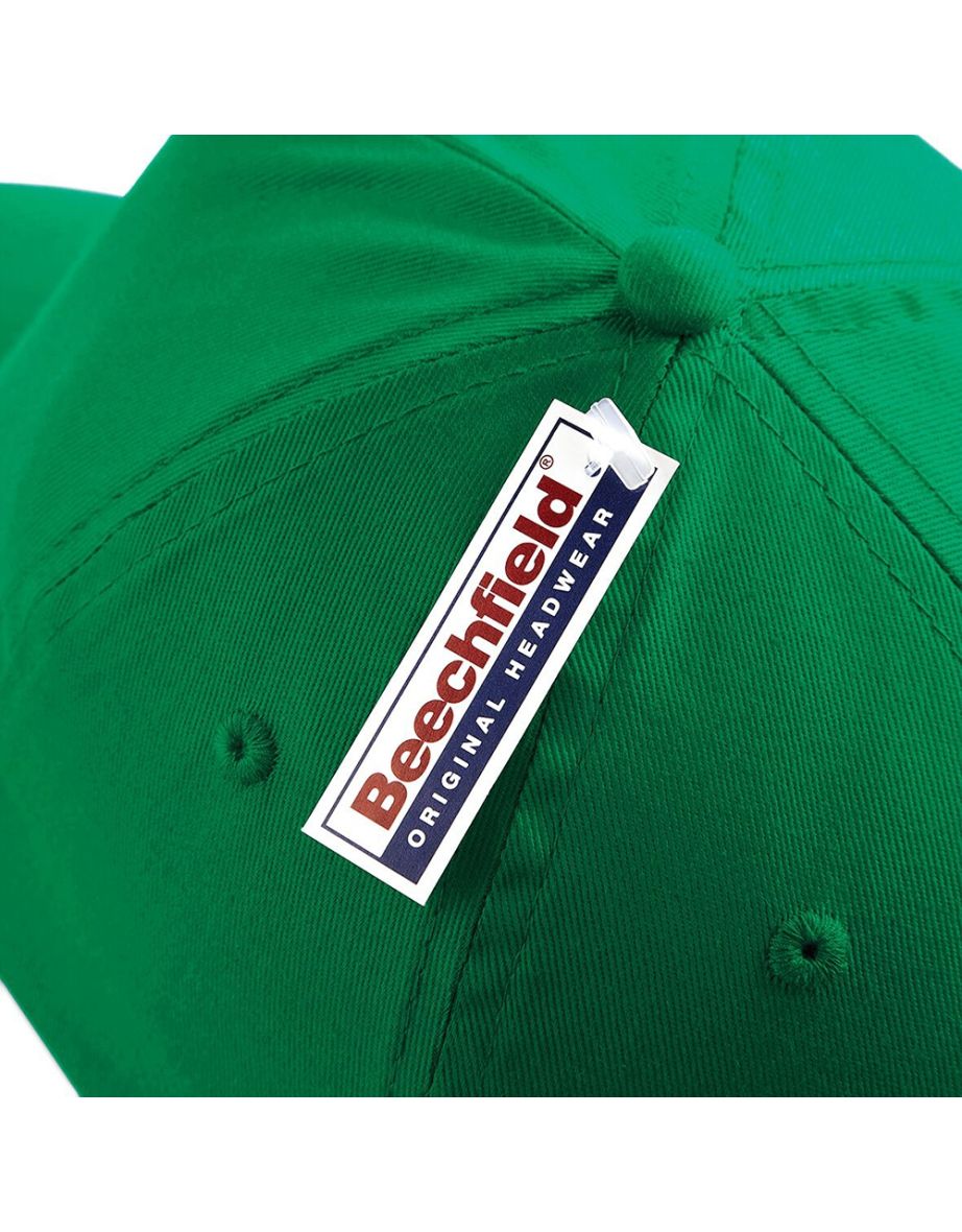 Beechfield Plain Unisex Junior Original 5 Panel Baseball Cap - Kelly - 3