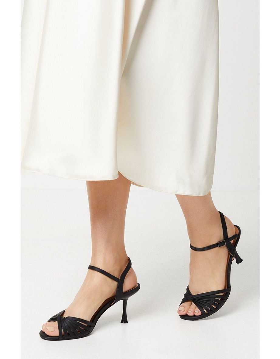 Sebastienne Twist Front Medium Heeled Sandals