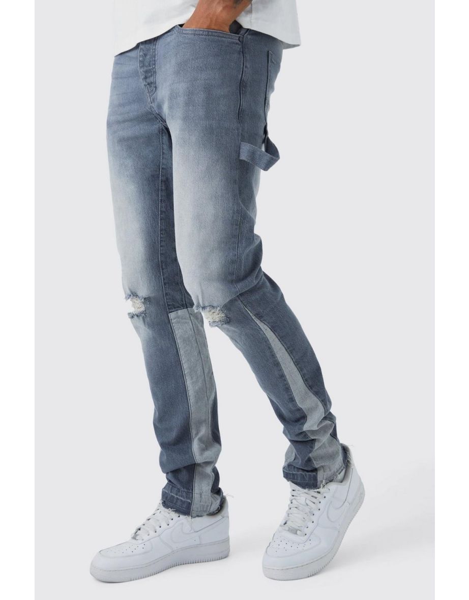 Tall Straight Rigid Carpenter Jeans - grey