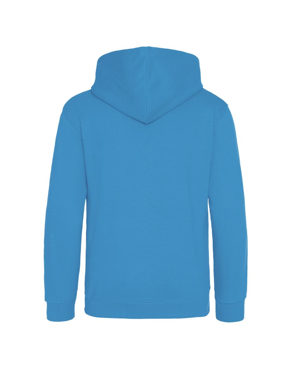 Awdis Mens Varsity Hooded Sweatshirt / Hoodie / Zoodie - Sapphire Blue/heather Grey - 1