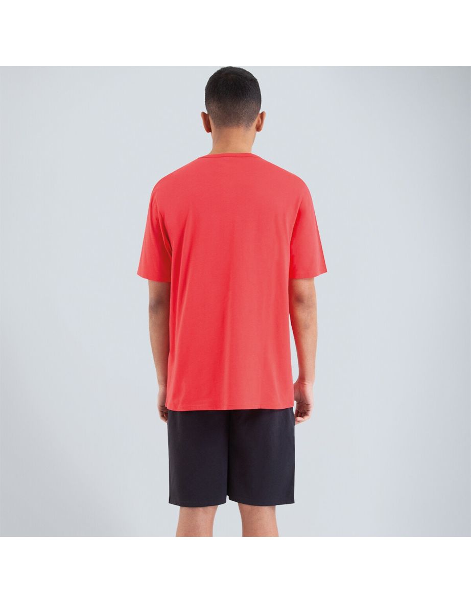 Cotton Short Pyjamas with V-Neck T-Shirt - 1