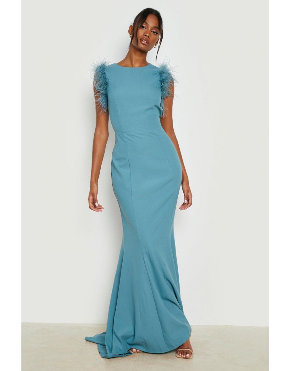 Blue fishtail 2024 maxi dress