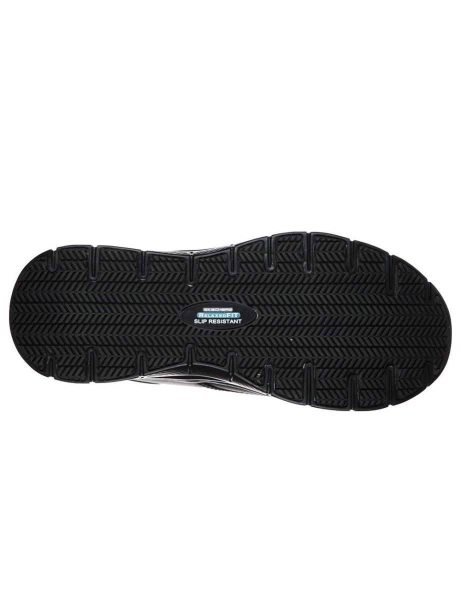 Skechers Mens Flex Advantage Fourche Leather Trainers - Black - 3