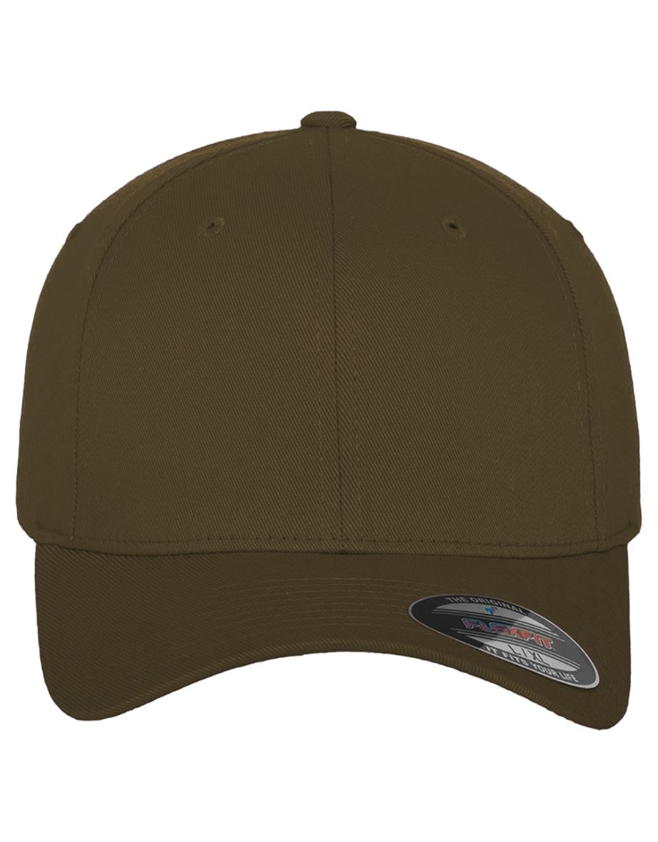 Yupoong Mens Flexfit Fitted Baseball Cap - Olive - 2