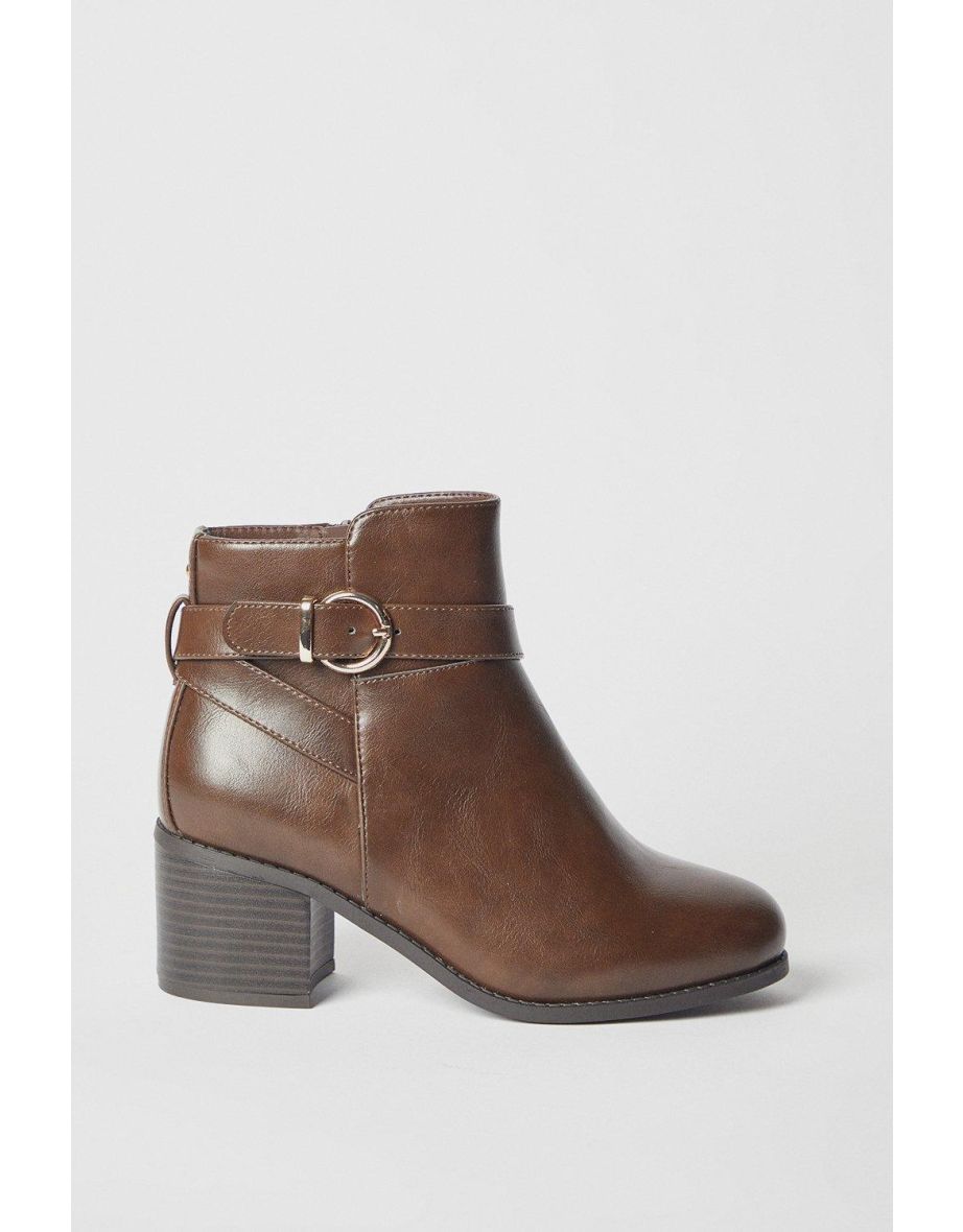 Good For The Sole: Wide Fit Heather Ankle Boots