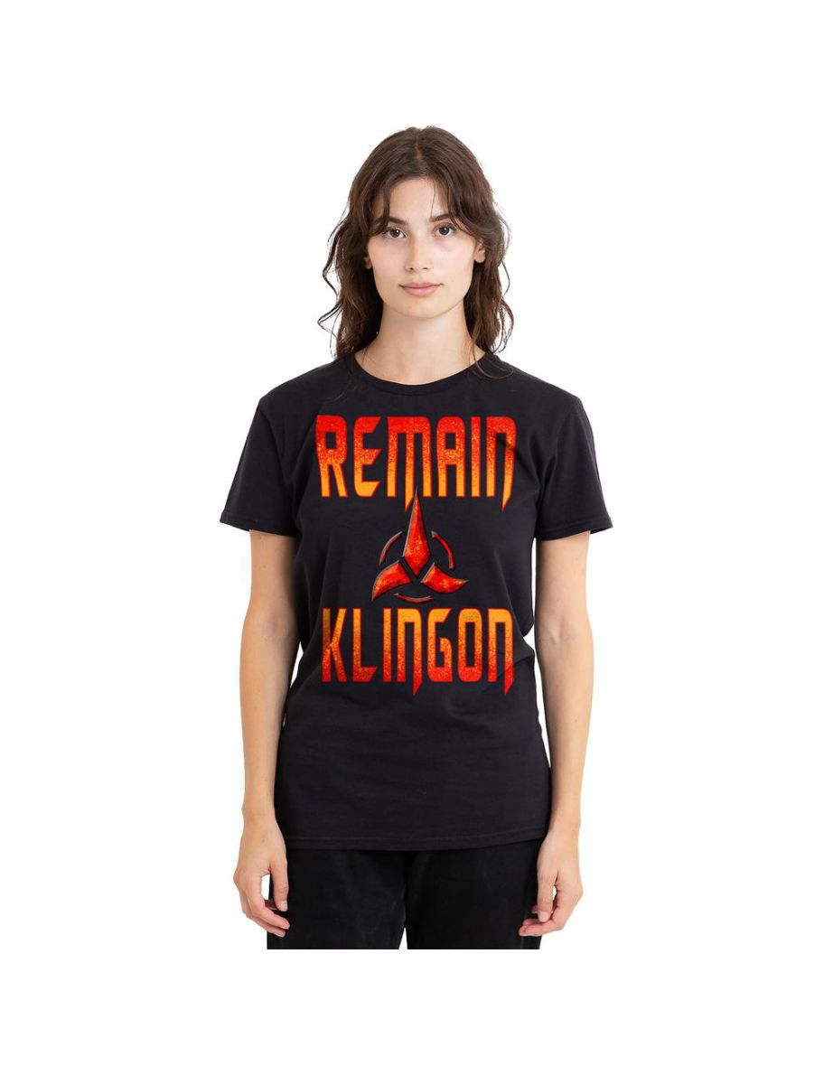 Star Trek: Discovery Unisex Adult Remain Klingon T-Shirt - Black