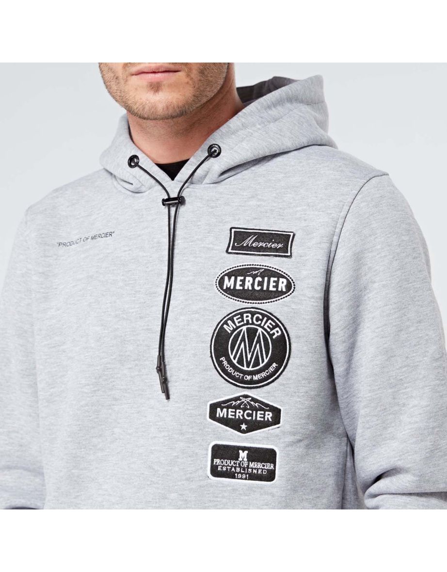 Men's Mercier Mono Hybrid Hoodie in Grey - 3