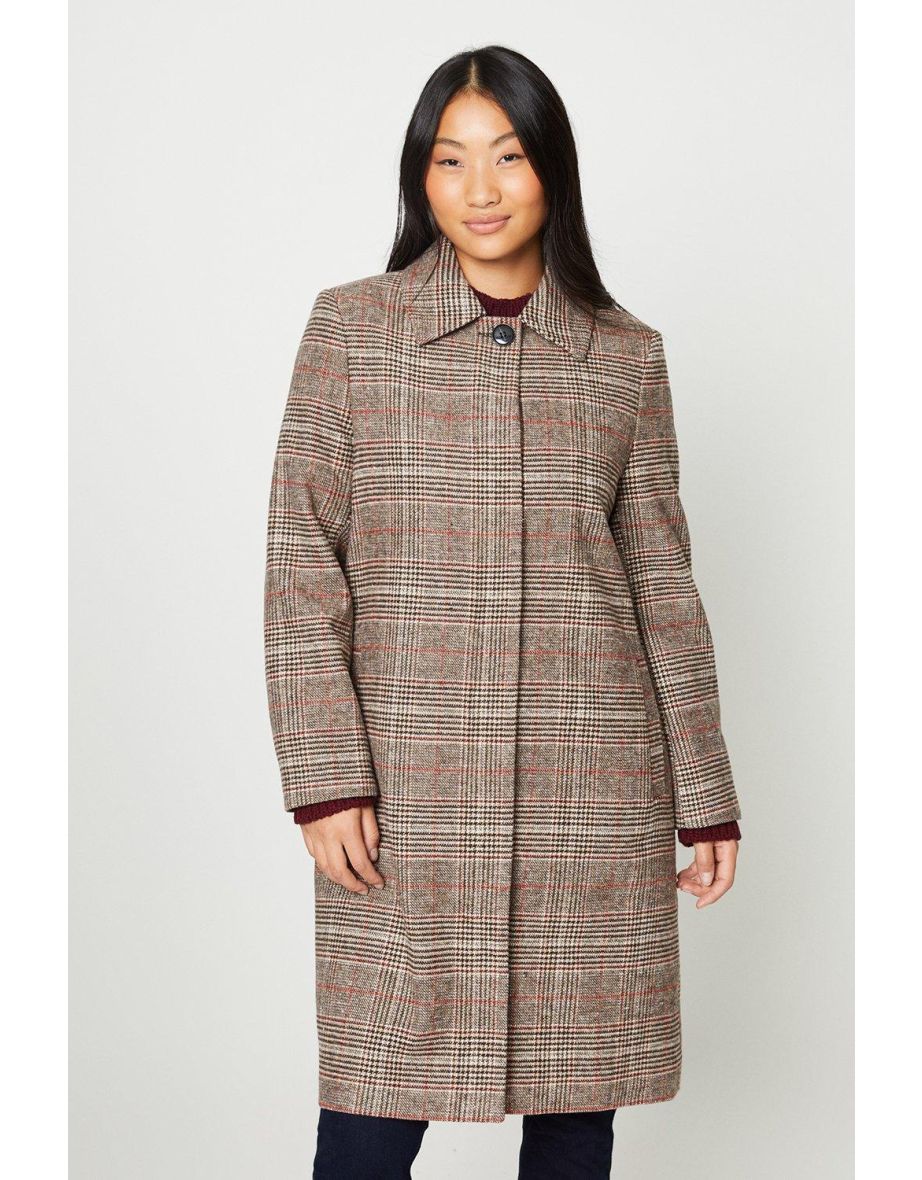 Dorothy perkins check coat best sale