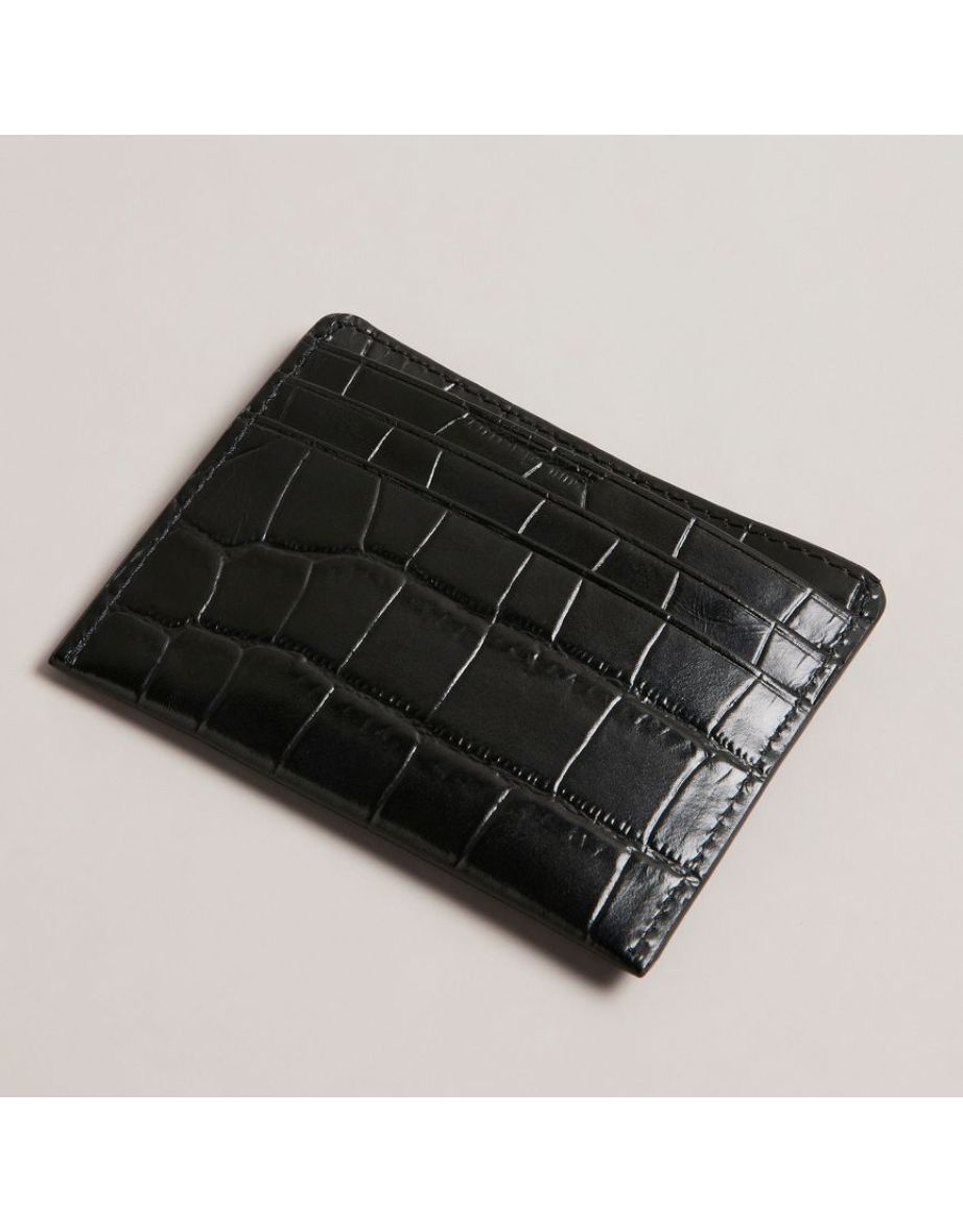 Accessories Ted Baker Fabay Croc Effect Cardholder in Black - 2