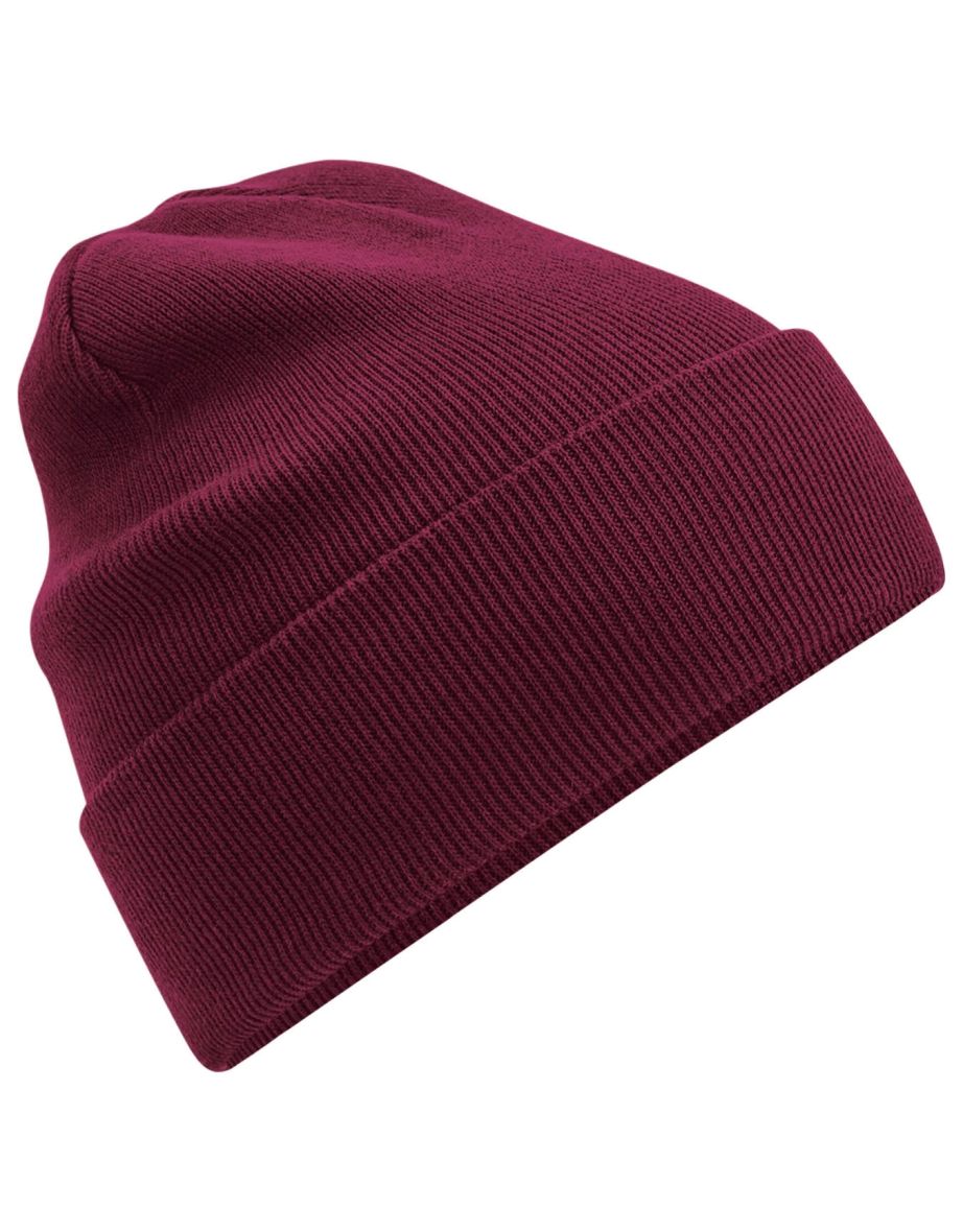 Beechfield Original Organic Cotton Cuffed Beanie - Burgundy