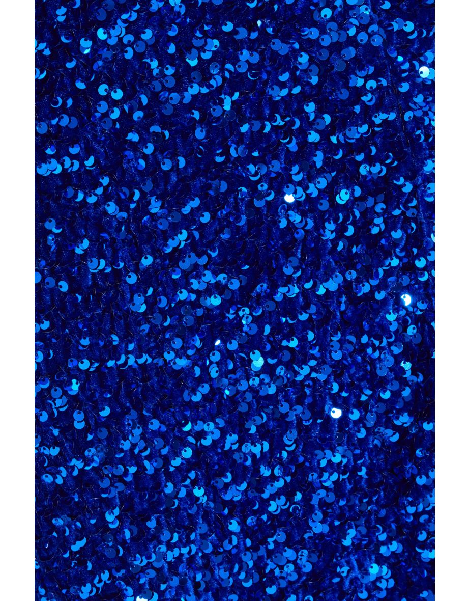 Royal Blue Sequin Maxi Dress - 5