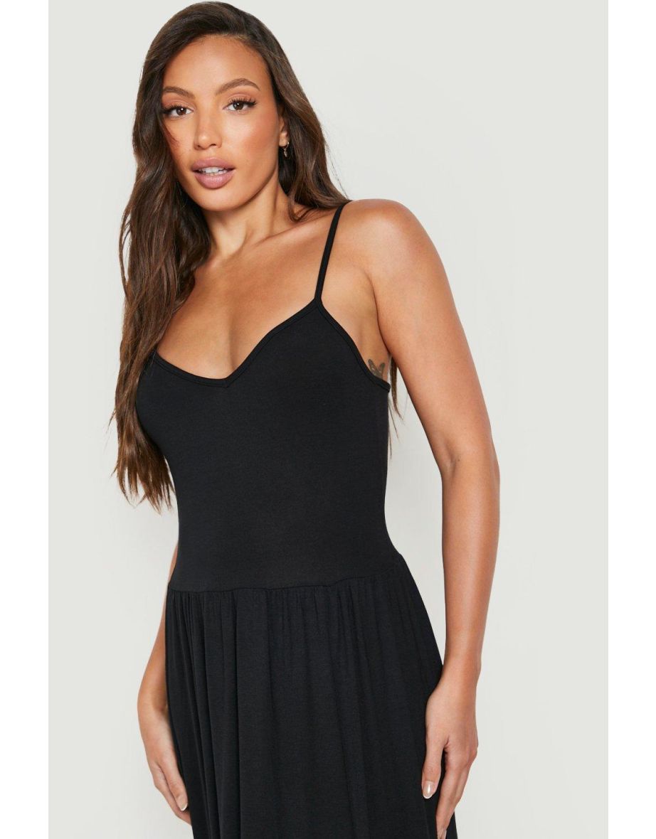 Tall Slit Leg Jersey Maxi Dress - black - 3