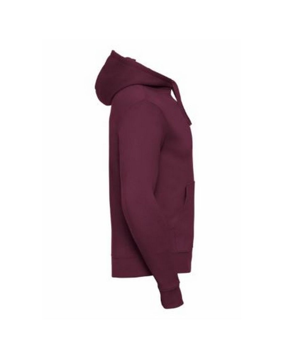 Russell Mens Authentic Hooded Sweatshirt / Hoodie - Burgundy - 2