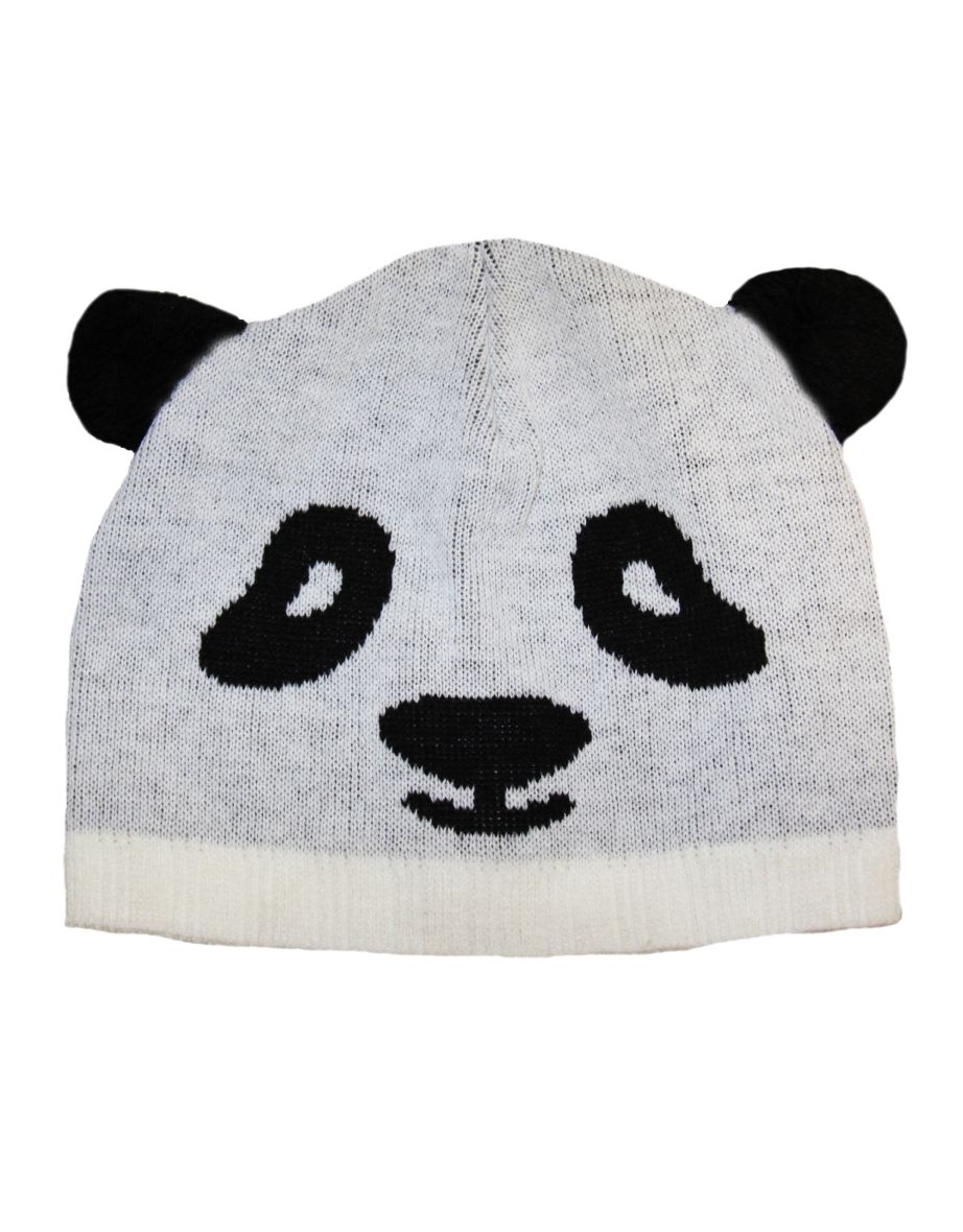 FLOSO Childrens/Kids Unisex Animal Design Winter Beanie Hat (Tiger, Panda, Bear, Dog) - Panda - 3