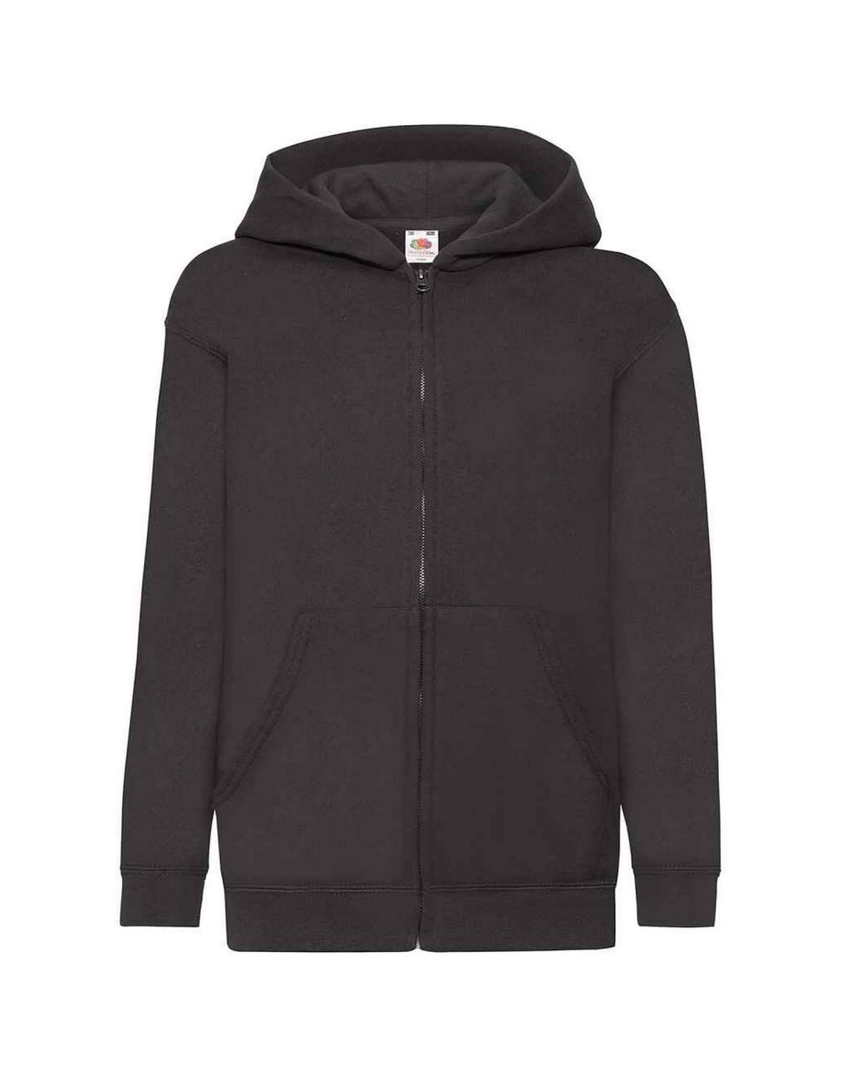 Fruit Of The Loom Childrens/Kids Hooded Sweatshirt - Black