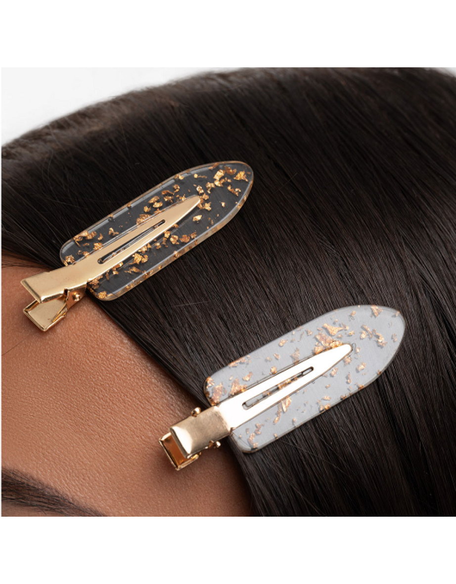 Brushworks Gold Flake No Crease Clips - 2
